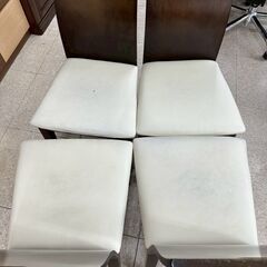 ★リユースのサカイ高崎店★TJ13293  4人掛けダイニングセット 黒 H71.5×D80×W120 クリーニング済みの画像