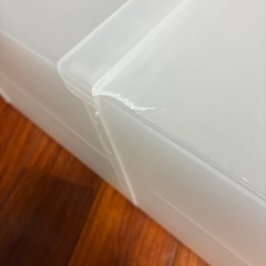 無印　ポリプロピレンストッカー４段・キャスターの画像