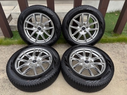 【極美品】アルファード40系対応　ピレリ ICE ZERO 225/60R18 2024年製 1シーズン使用 ホイール付き 4本セット スタッドレスタイヤ