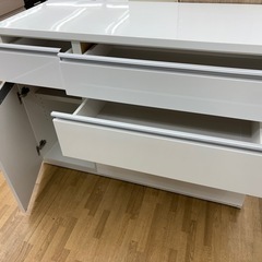 【ドリーム川西店限定】☆ジモティー見たよ割引☆キッチンボード WHT  クリーニング済み 【2125560000035260】の画像