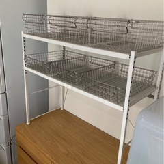 無印　木製キャビネット　木扉　オーク材突板の画像