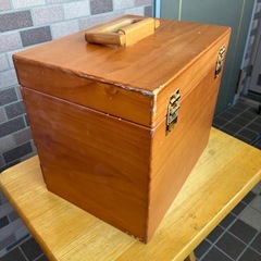 メイクボックス　三面鏡　化粧箱　木製の画像