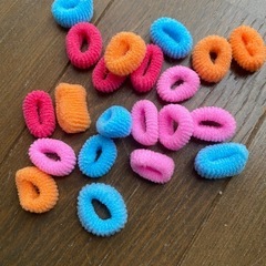 ベビー　ドール　人形用　ヘアゴム　ゴム　カラフル　ピンク　キッズ　ドールハウス　ドール用の画像