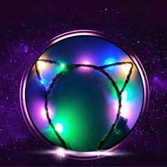 LED猫耳ヘアバンド10個セットの画像