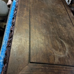 工芸木彫りティーテーブルの画像