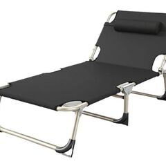 中古品 リクライニングチェア 折りたたみベッド リラックス アームチェア 寝椅子の画像