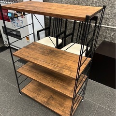 ヤマゼン　木製ラック　シェルフ　木製棚　収納棚の画像