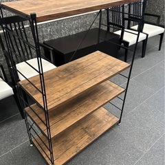 ヤマゼン　木製ラック　シェルフ　木製棚　収納棚の画像