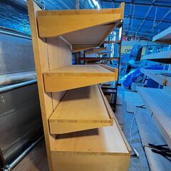 木製陳列棚 ゴンドラ 什器 シェルフ 引出し付き ②の画像