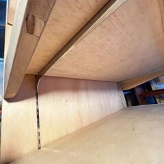 木製陳列棚 ゴンドラ 什器 シェルフ 引出し付き ②の画像