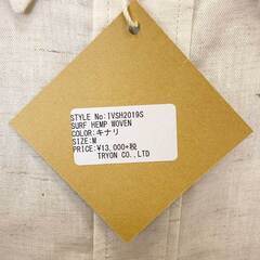 【未使用】Almond Surfboards & Design アーモンド サーフボード デザイン HEMP WOVEN 長袖 シャツ M キナリ IVSH2019S ユニセックスの画像