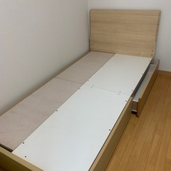 0円　冷蔵庫、レンジ、洗濯機、ベッドフレーム　まとめてお引取りお願いしますの画像