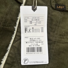 新品タグ付き140cm Lee Storm Rider コーデュロイジャケットの画像