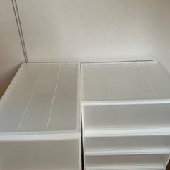 無印プラスチックケース9個まとめての画像