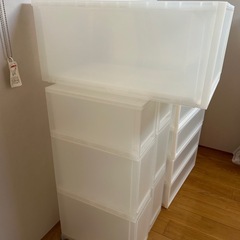 無印プラスチックケース9個まとめての画像