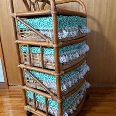 籐家具チェストの画像