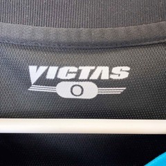 ヴィクタス ゲームシャツ 半袖 JTTA 卓球 O ブラック ブルー VICTASの画像