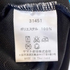 ヴィクタス ゲームシャツ 半袖 JTTA 卓球 O ブラック ブルー VICTASの画像