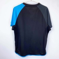 ヴィクタス ゲームシャツ 半袖 JTTA 卓球 O ブラック ブルー VICTASの画像