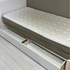 ニトリ　引き出し付ベッドフレーム＋Nスリープマットレスセット【フレームのみも可】の画像