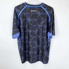 ニッタク ゲームシャツ 半袖 JTTA 卓球 XO ブラック ブルー Nittakuの画像