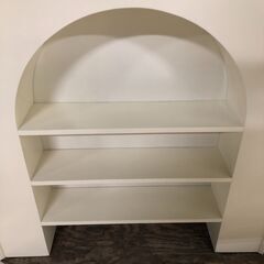 アーチ型 棚 オープンシェルフ 収納棚 マントルピース ホワイト W110×D21×H121cm 韓国 25k菊Eの画像