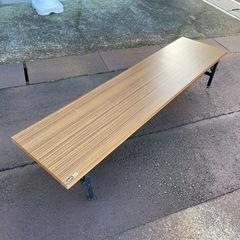 4台あり　LION 木目天板　折り畳み会議テーブル　W1800ｘ450の画像