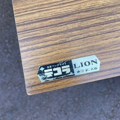 4台あり　LION 木目天板　折り畳み会議テーブル　W1800ｘ450の画像