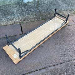 4台あり　LION 木目天板　折り畳み会議テーブル　W1800ｘ450の画像