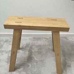 無印良品　muji 木製ベンチ　ベンチ　木製　サイドテーブル　ラバーウッド の画像