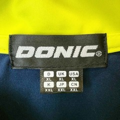 ドニック ゲームシャツ 半袖 JTTA 卓球 XXL イエロー ネイビー DONICの画像