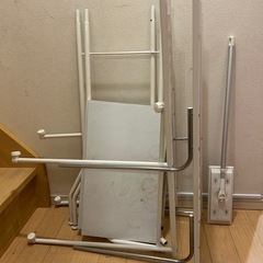 ランドリーラック　洗濯機　ラック　収納　伸縮　縦型　棚　二段　２段　ランドリーの画像