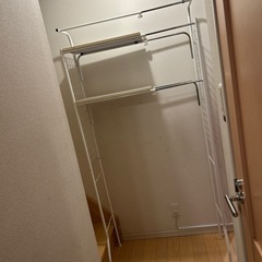 ランドリーラック　洗濯機　ラック　収納　伸縮　縦型　棚　二段　２段　ランドリーの画像