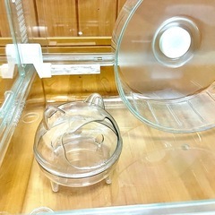 ハムスターケージGEX☆透明☆ほぼ未使用/クリアケージ☆ホイール,給水器,ハウス付き！！の画像