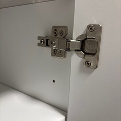 本棚　テレビ台　棚　収納　大理石調　ホワイト　ツヤ　穴つき　キャビネット　鏡面の画像