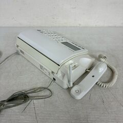 Panasonic パーソナルファックス KX-PD383DLE1 100V 動作確認済 電話機 FAX 子機2台セット ホワイト 電話 パナソニック Y2387の画像