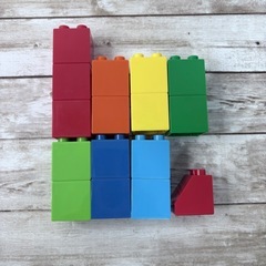 アンパンマン はじめてのブロックバケツL バンダイ 赤ブロック1つ欠品の画像