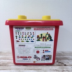 アンパンマン はじめてのブロックバケツL バンダイ 赤ブロック1つ欠品の画像