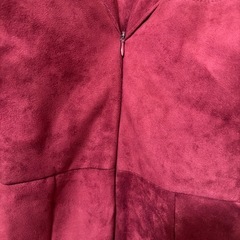 バーガンディ スリット入りロングドレス Sの画像