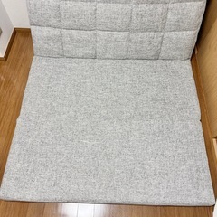 幅130 3wayリクライニング 2人掛け コンパクト ローソファ ハイバック ソファベッド 座椅子 折りたたみの画像