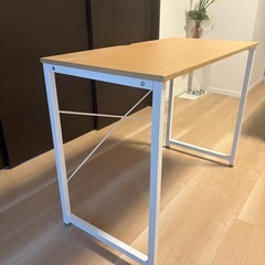 ニトリ　デスク(ザッキー 95 LBR/WH)の画像