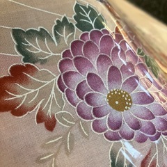 M2511-130 ハンカチ 和柄 ピンク おそらく未使用品の画像