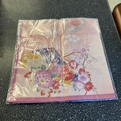 M2511-130 ハンカチ 和柄 ピンク おそらく未使用品の画像