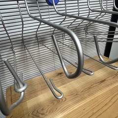 洗濯用10連ハンガー　ワイヤー式　ライトブルーの画像