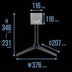 新品 SCM04 卓上 モニタースタンド【高さ/スイベル/ピボット右回転0～90°/チルト調節 ディスプレイスタンド】VESAマウント75mm & 100mm対応 ゲーミング 在宅ワーク ビジネス デスクトップ 6か月間無償補償 impact mirAIの画像