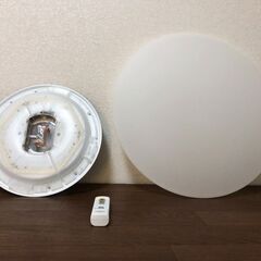 IRIS OHYAMA シーリングライト 6～8畳用 LED照明器具 調光・節電機能 アイリスオーヤマ天井照明　リモコン付き　清掃/点灯確認済みの画像