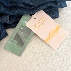 新品未使用　円形テーブルクロス 撥水加工 北欧 無地 直径274㎝ ライトネイビーの画像