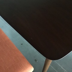 4人掛食卓セット　ダイニングテーブル 椅子2脚　ベンチシート　中古品の画像