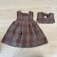 petit main 2way スカラップ衿ジャンパースカート 80cmの画像