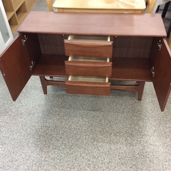 【収納力を備えたサイドボード】サイドボード 市場株式会社　VINTO　キャビネット　チェスト ローチェスト タンス ：ブラウンの画像